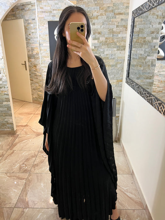 Abaya plissée Sara noire