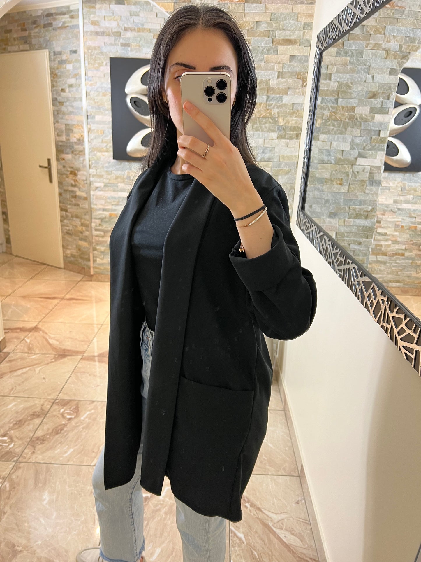 Gilet avec poche noir