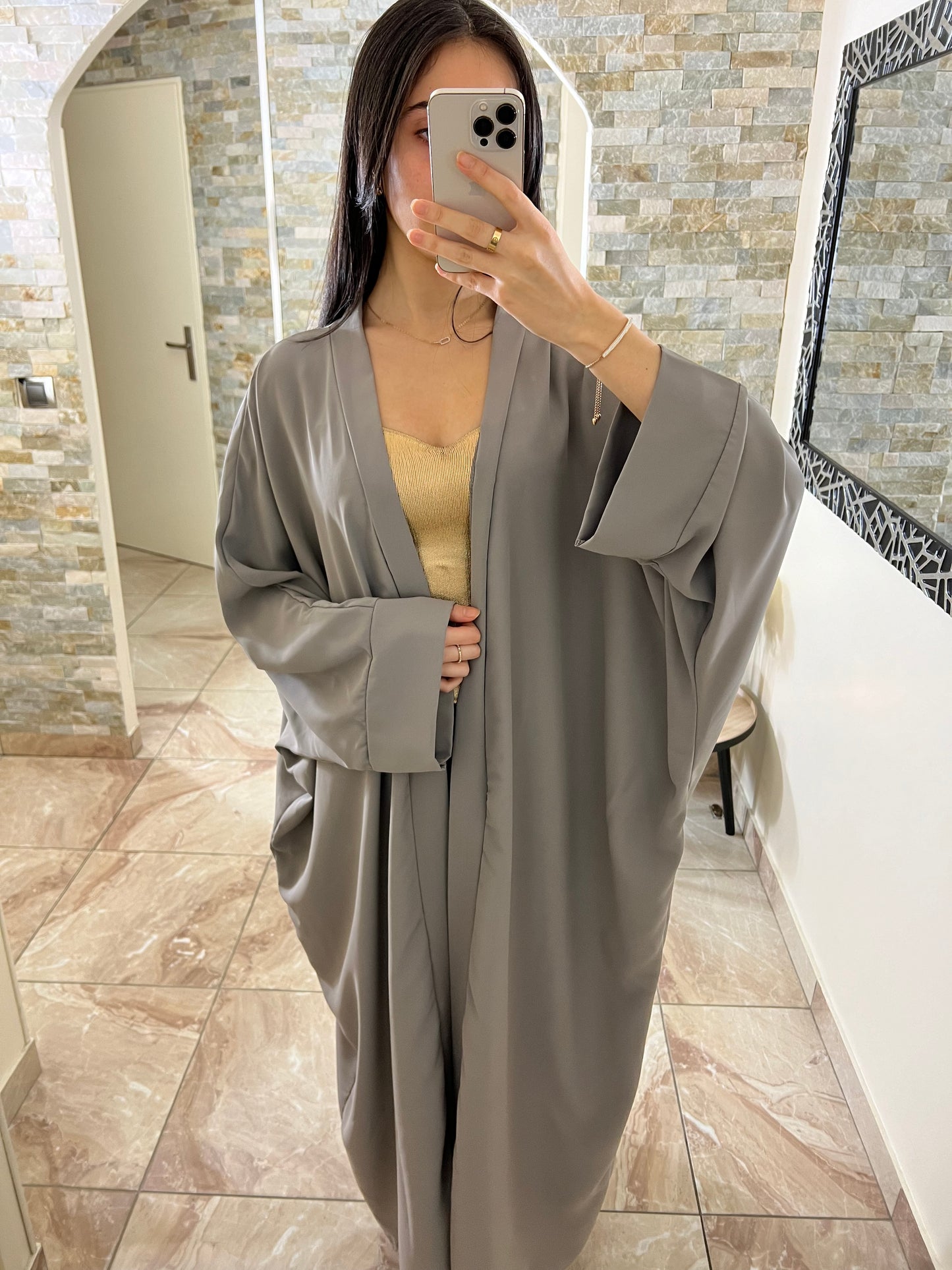 Kimono couleur taupe