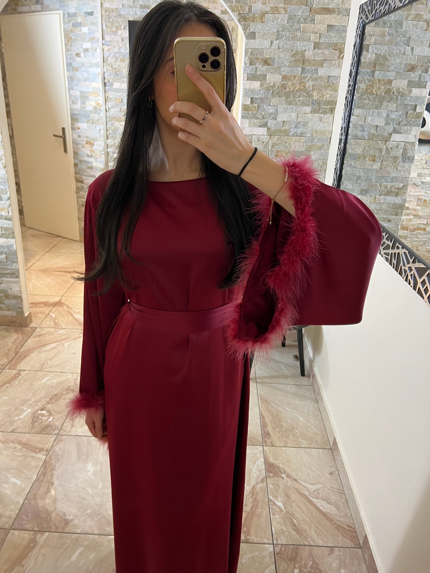 Abaya Arya bordeaux