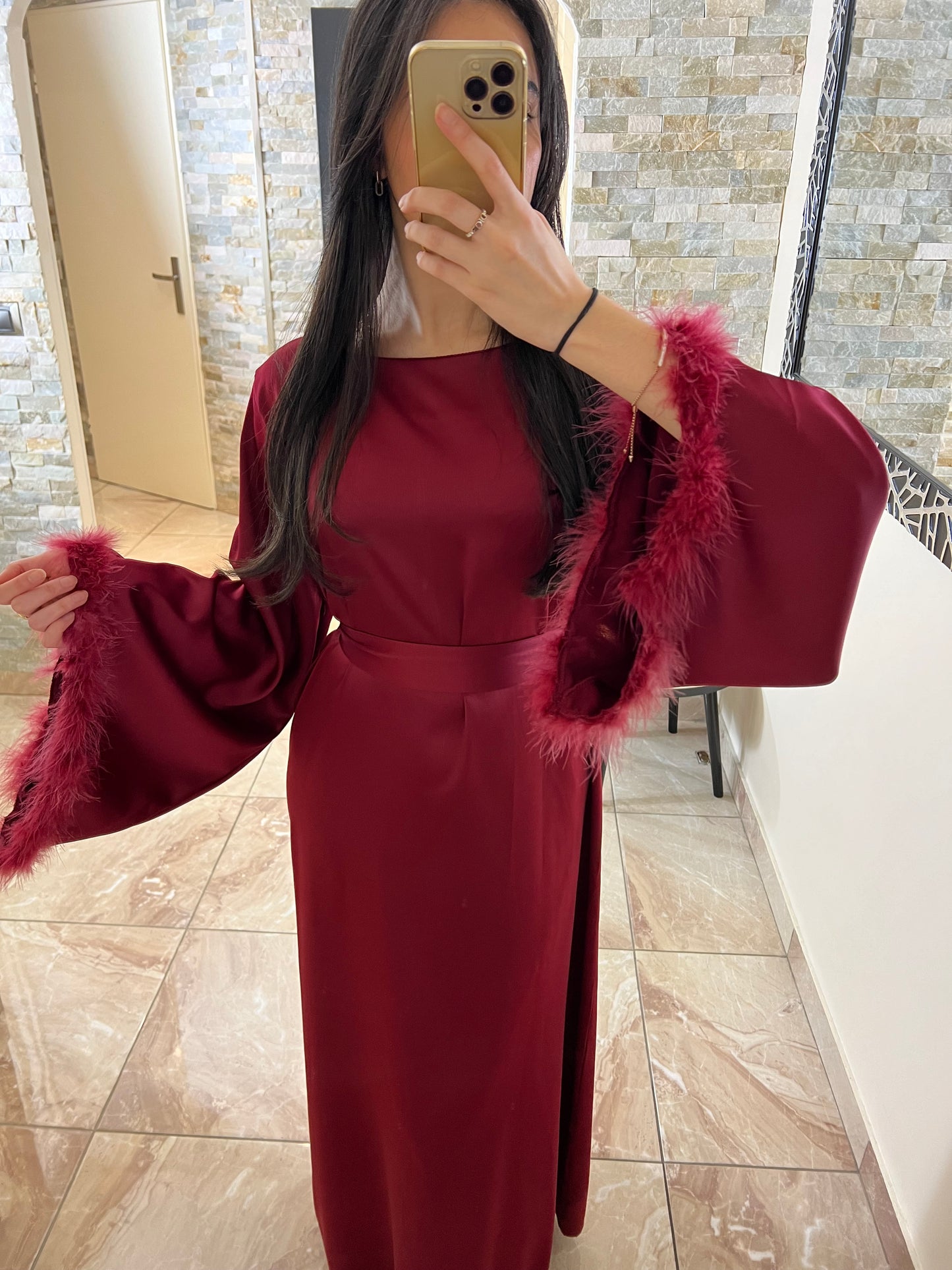 Abaya Arya bordeaux