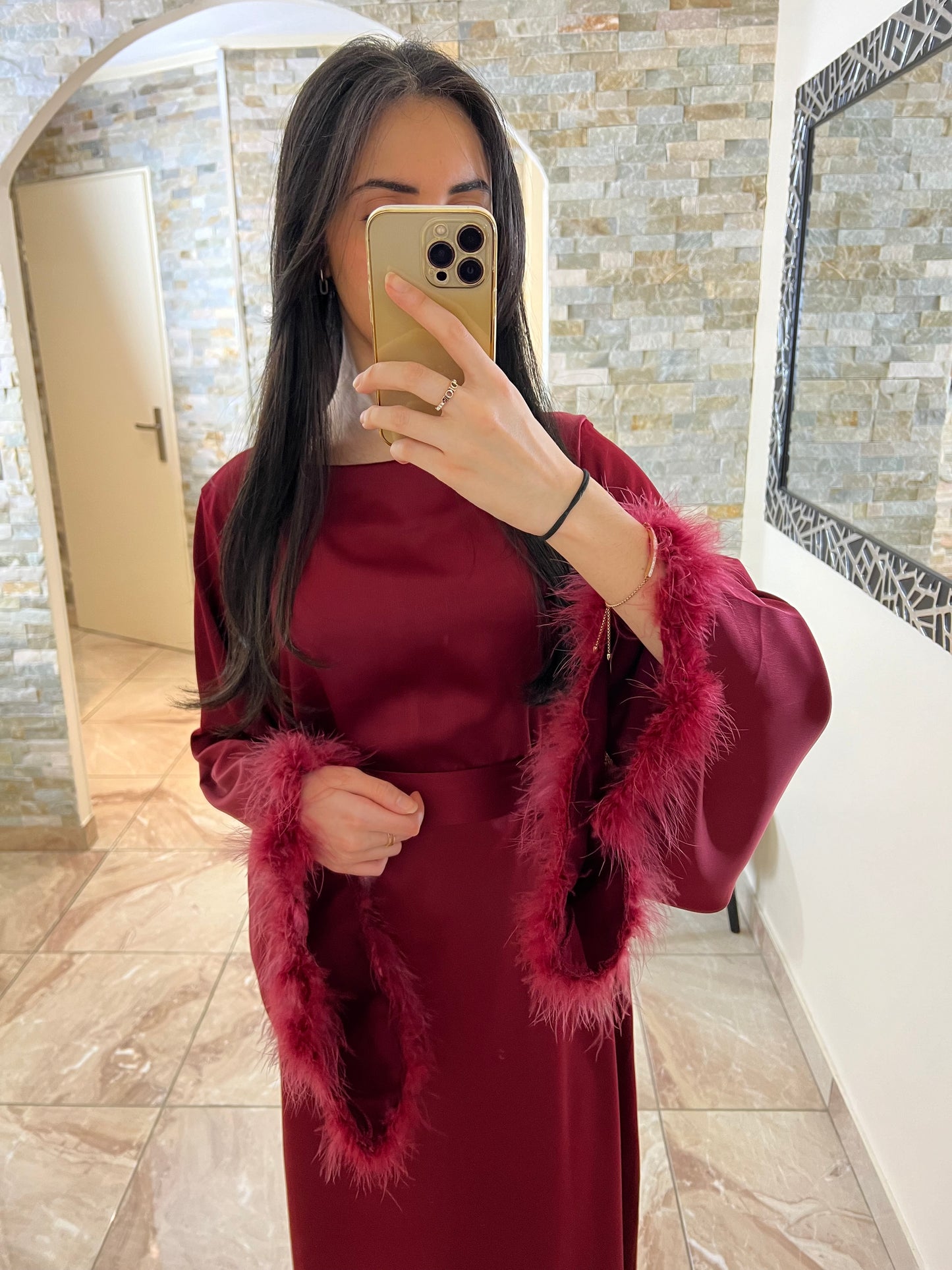 Abaya Arya bordeaux