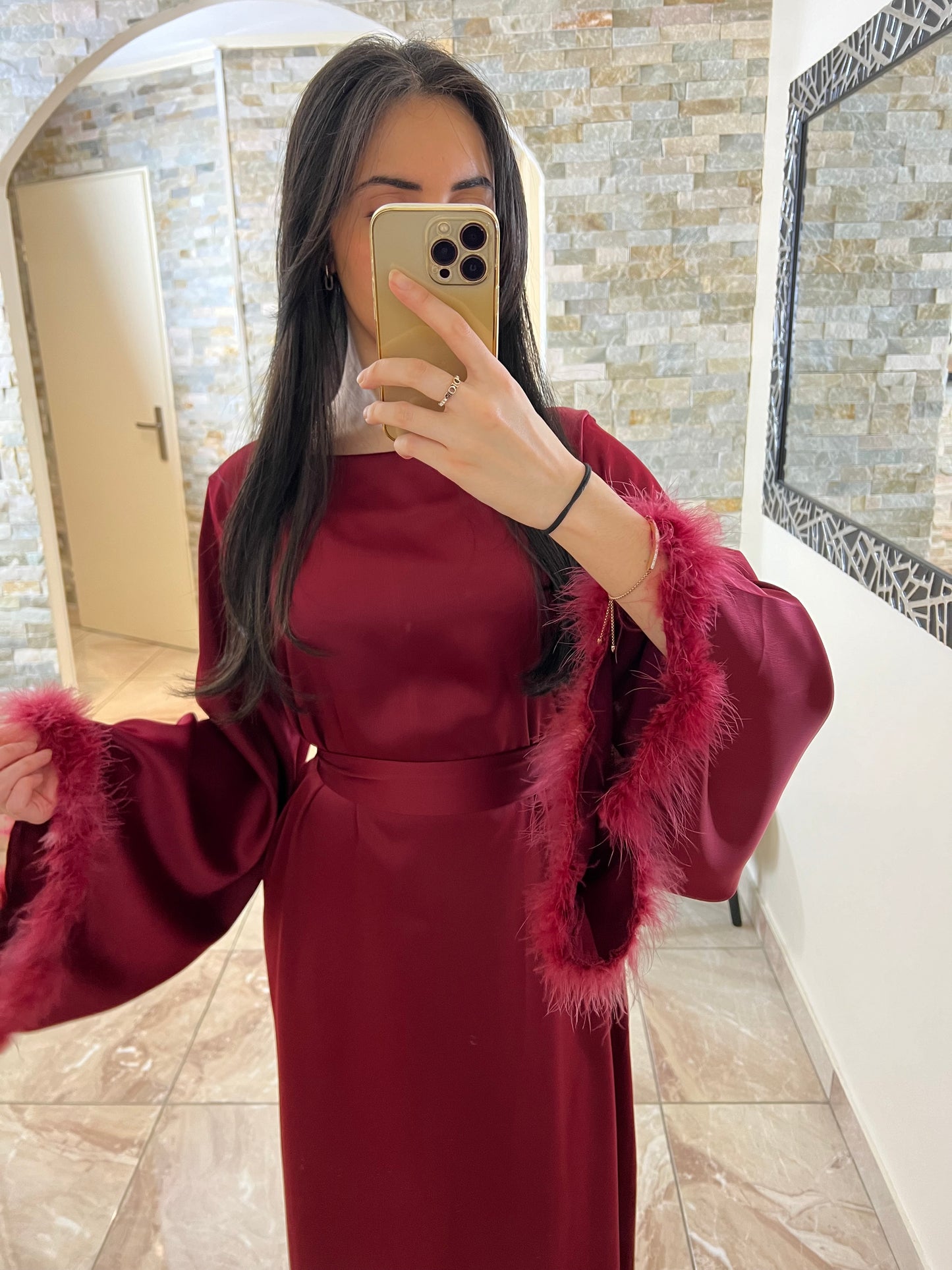 Abaya Arya bordeaux