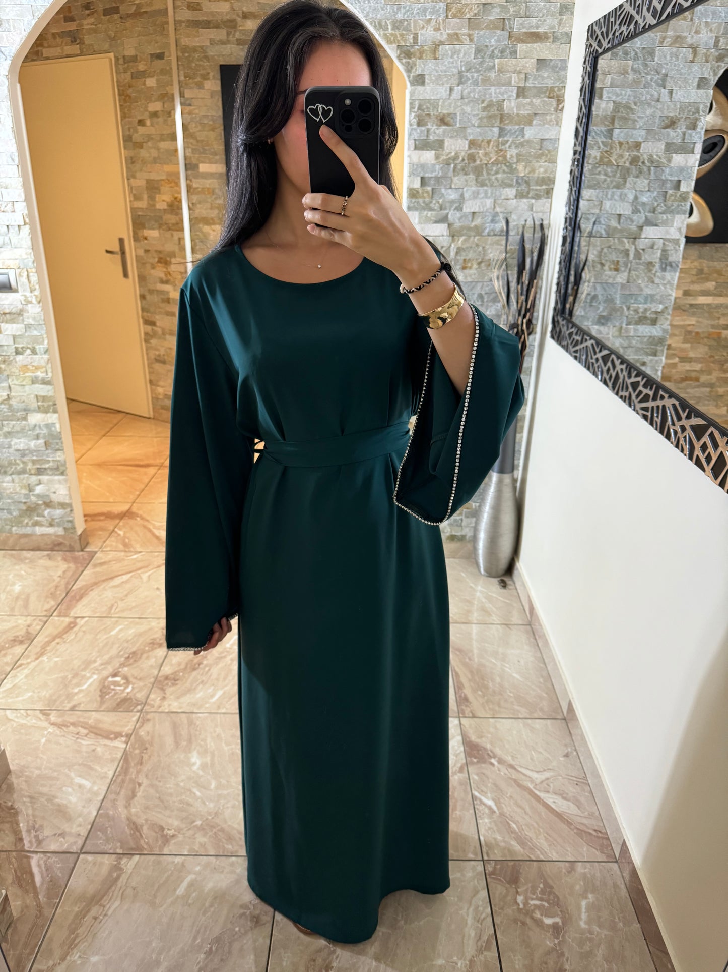 Abaya jade émeraude