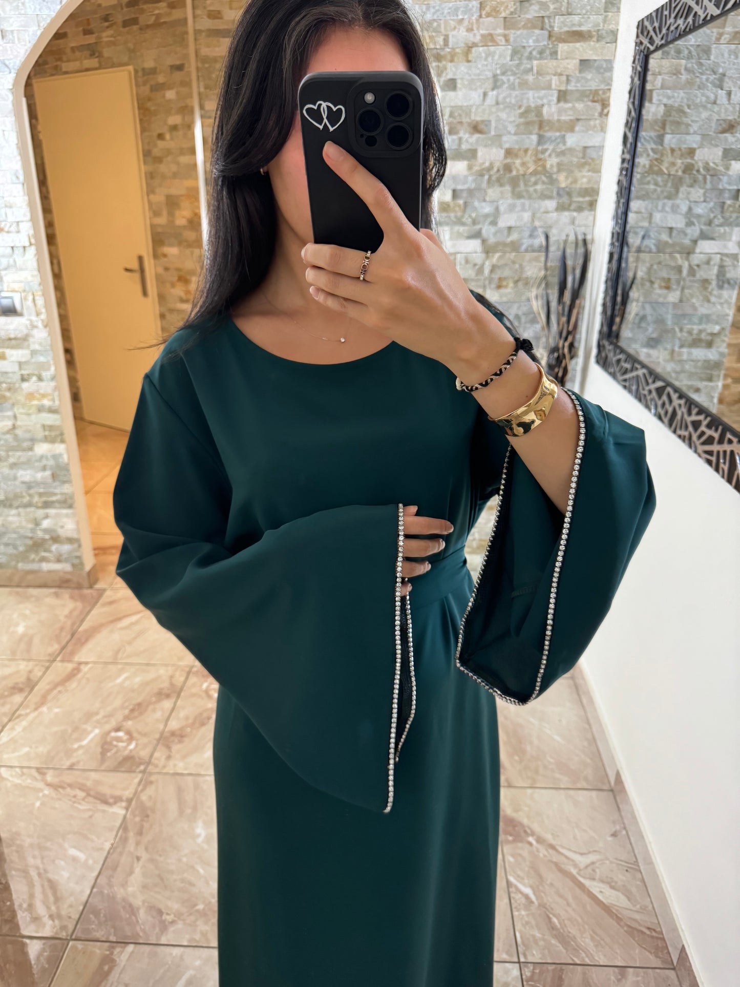 Abaya jade émeraude