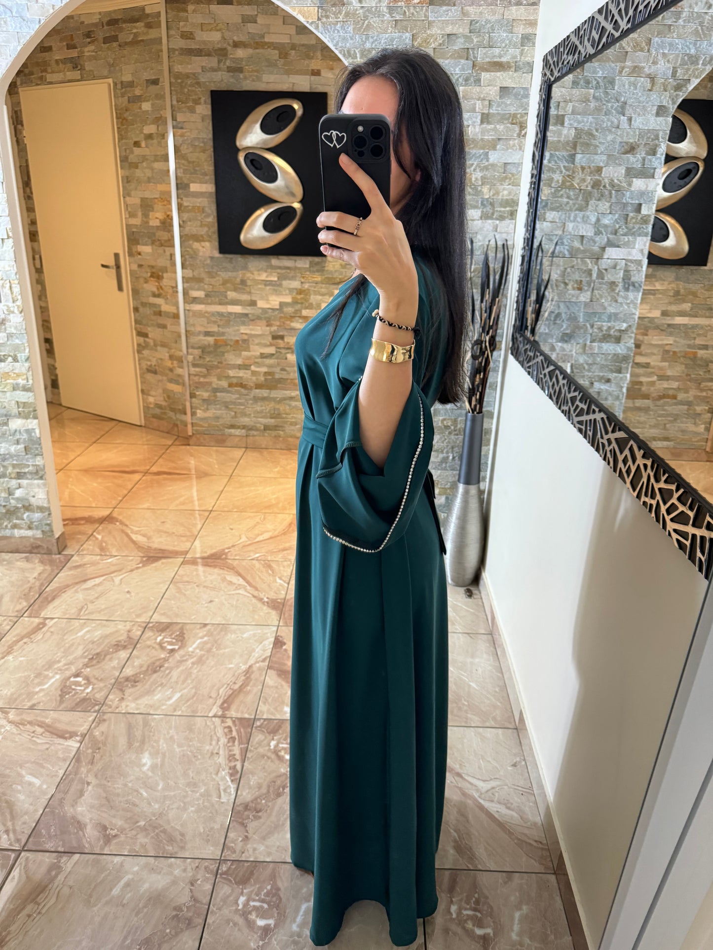 Abaya jade émeraude