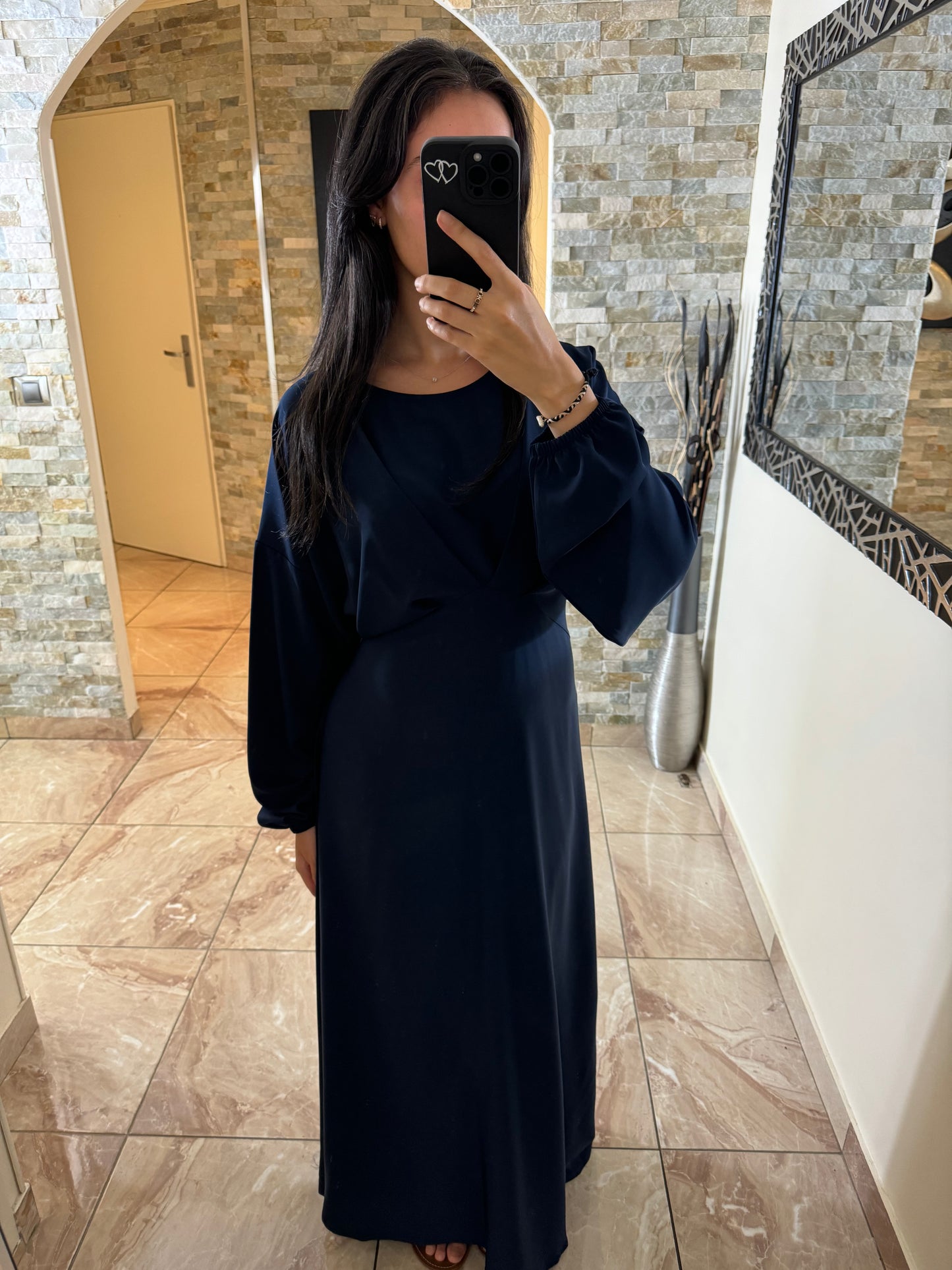 Robe Rafika bleue marine