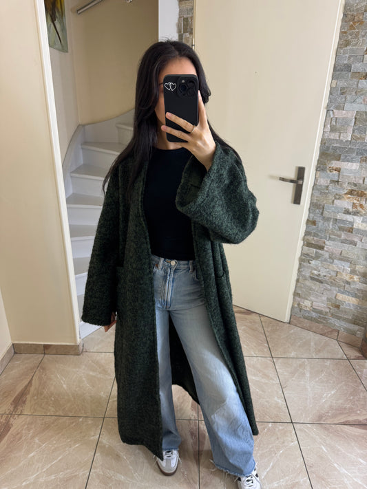 Manteau doux vert