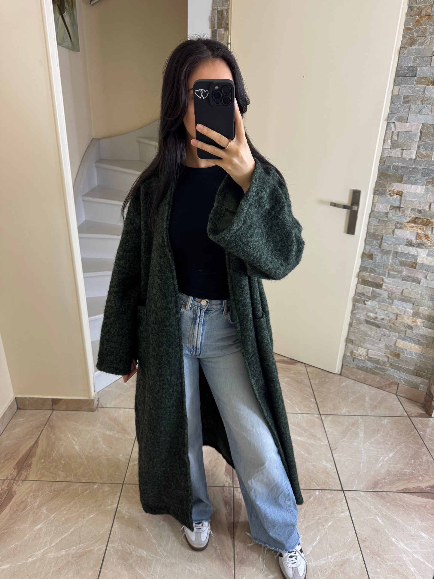 Manteau doux vert