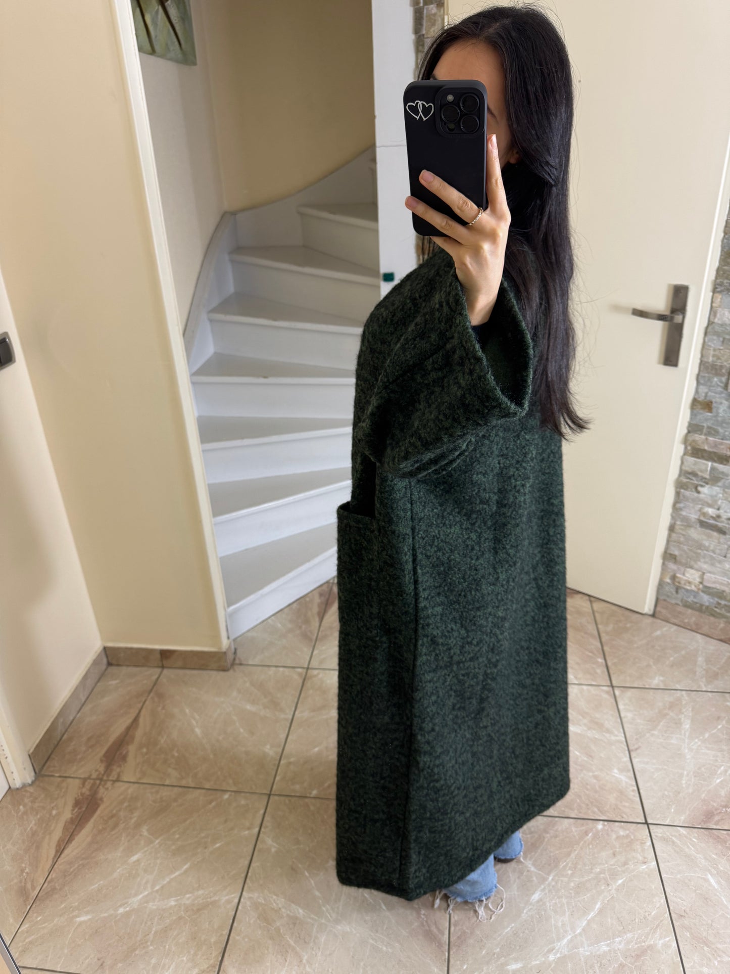 Manteau doux vert