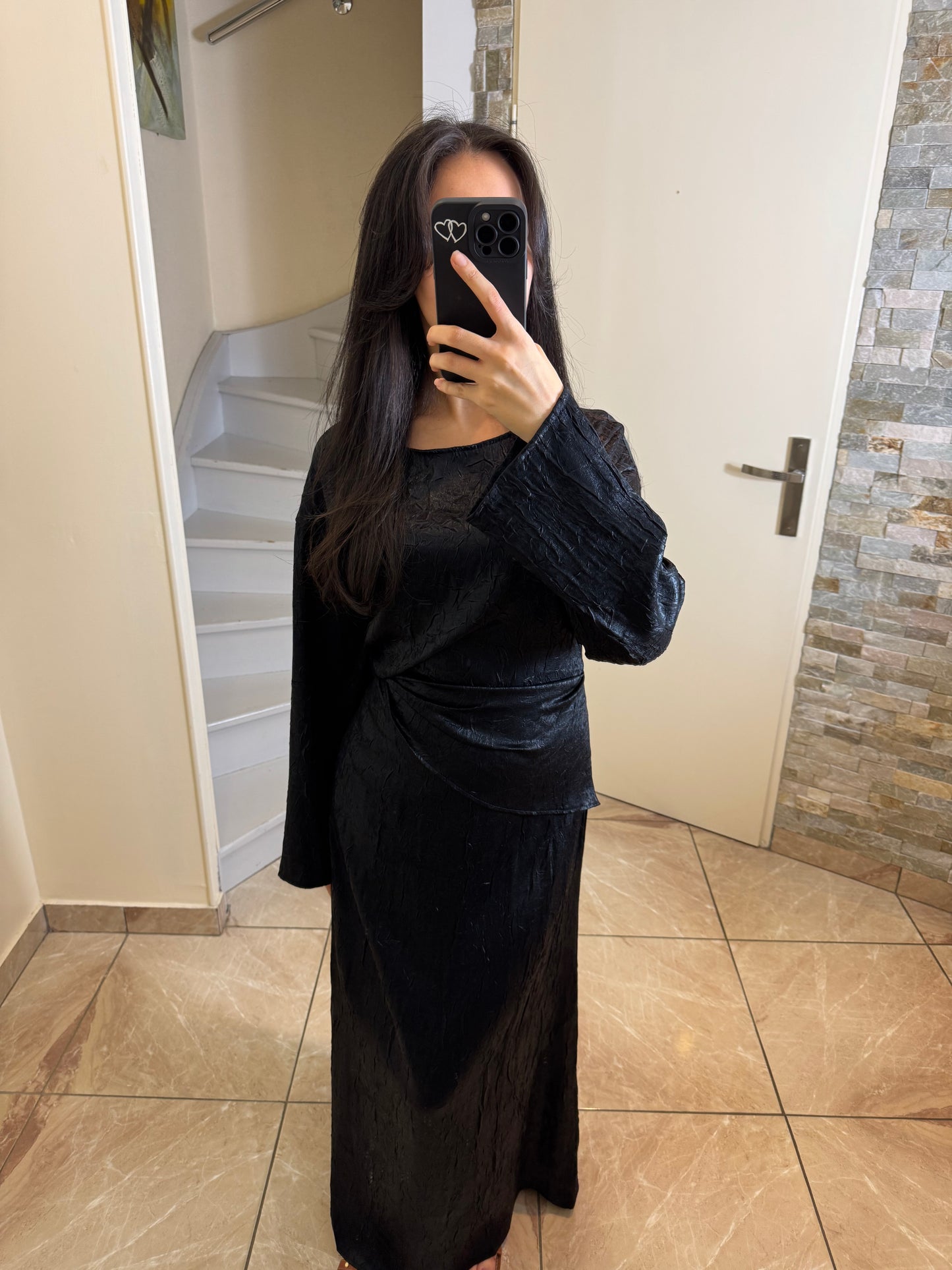 Robe pailletée noire