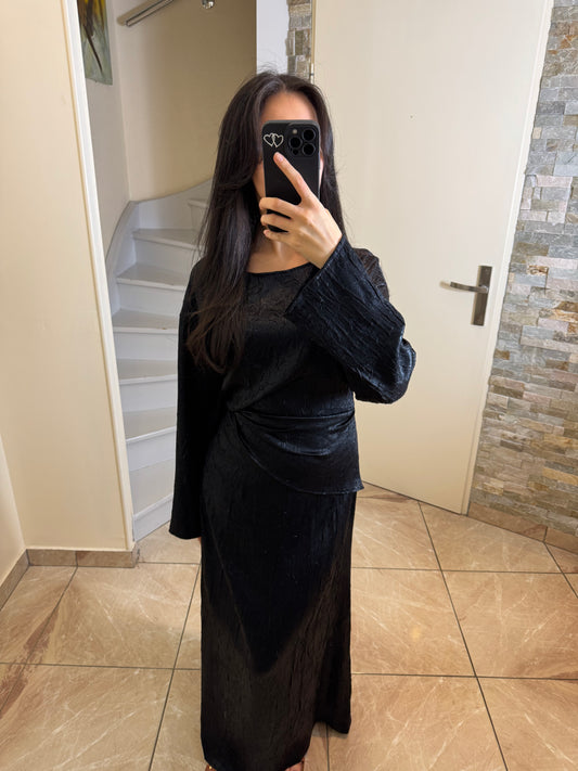 Robe pailletée noire